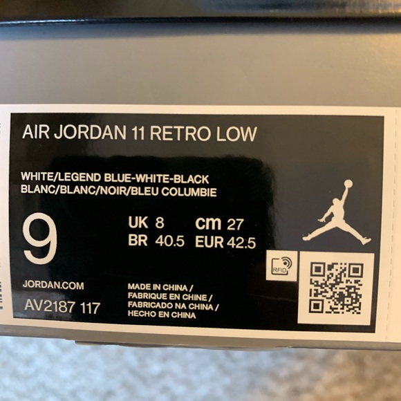 Jordan 11 Retro Low Legend Blue - Picture 8 of 8